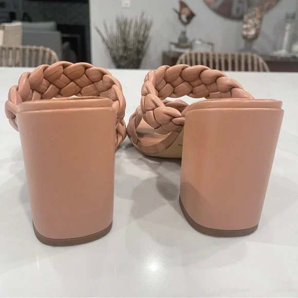 Madden Girl tan braided strappy block heels - Picture 5 of 16